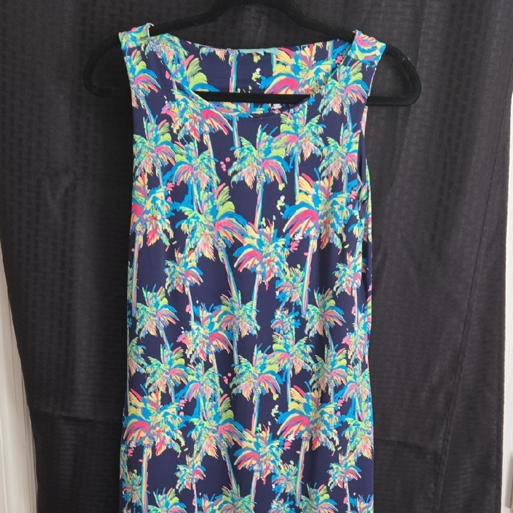 Blue and Pink Scoop Neck Sundress